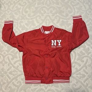 ZARA BOYS NYLON VARSITY JACKET -RED -UNISEX